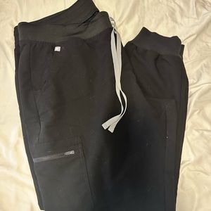 Black and Maroon Zamora joggers - figs